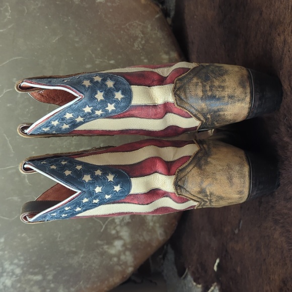 DAN POST DP3586 Liberty American Flag cowgirl western boots snip toe sz 7.5 - Picture 6 of 16